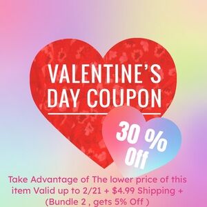 ❤️Valentine’s Day Coupon 30%Off Valid up to 2/21/2025 some shipping discount